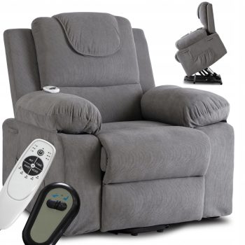 FENIX Electric Lift Recliner Massage Chair Grey