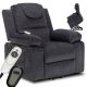 FENIX elektromos masszázsfotel felállást segítő funkcióval, sötétszürke