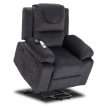 FENIX elektromos masszázsfotel felállást segítő funkcióval, sötétszürke