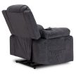 FENIX elektromos masszázsfotel felállást segítő funkcióval, sötétszürke