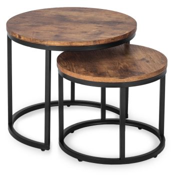 Set konferenčných stolíkov FIGO dub rustikálny