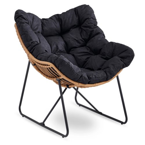 Pihenőfotel fekete színben FIN