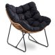 Pihenőfotel fekete színben FIN