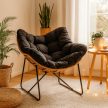 Pihenőfotel fekete színben FIN