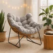 Grey Lounge Armchair FIN