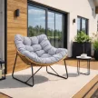 Grey Lounge Armchair FIN