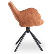Stolička v hrdzavohnedej farbe s bouclé čalúnením – FLAV