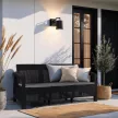 Garden sofa in black technorattan finish - Flint