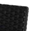 Garden sofa in black technorattan finish - Flint