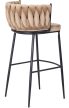 Bar stool FLORES beige velvet