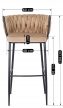 Bar stool FLORES beige velvet