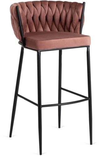 Bárszék rózsaszín bársony, FLORES