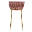 Bárszék 2 rózsaszín bársony, FLORES