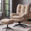 Forgó pihenőfotel lábtartóval bézs, FREMONT