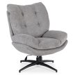 Forgó pihenőfotel lábtartóval szürke, FREMONT