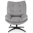 Forgó pihenőfotel lábtartóval szürke, FREMONT