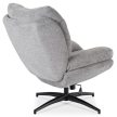 Forgó pihenőfotel lábtartóval szürke, FREMONT