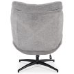 Forgó pihenőfotel lábtartóval szürke, FREMONT