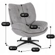 Forgó pihenőfotel lábtartóval szürke, FREMONT