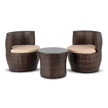 FRIO Garden Furniture Set Brown/Beige