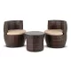 FRIO Garden Furniture Set Brown/Beige