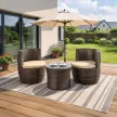 FRIO Garden Furniture Set Brown/Beige