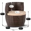 FRIO Garden Furniture Set Brown/Beige