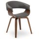 Stolička sivá / orech s ekokoženým čalúnením – GARY