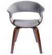 Stolička sivá / orech so zamatovým čalúnením – GARY