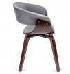 Stolička sivá / orech so zamatovým čalúnením – GARY