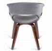 Stolička sivá / orech so zamatovým čalúnením – GARY