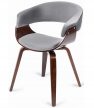 Stolička sivá / orech so zamatovým čalúnením – GARY
