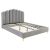 Posteľ 160x200 cm v sivej farbe s velúrovým čalúnením – GEMINI