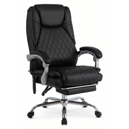 Forgószék masszírozó funkcióval, fűthető funkcióval, fekete színben. GIORGIO