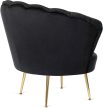 Fotel lábtartóval, fekete színben, velúr kárpittal GRAND