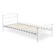 Fém ágy 90x200 cm méretben, fehér színben GRIFFIN