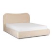Posteľ 160x200 cm s úložným priestorom v krémovej farbe s velúrovým čalúnením – HAGA