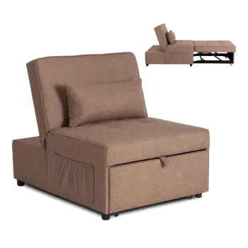 Dönthető, alvófunkciós fotel iberis 80 cm barna, fotel