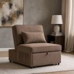 IBERIS Recliner Armchair 80 cm Brown with Sleeping Function