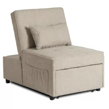 Dönthető, alvófunkciós fotel iberis 67 cm bézs, fotel