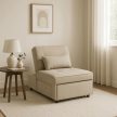 IBERIS Recliner Armchair 67 cm Beige with Sleeping Function
