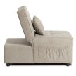 IBERIS Recliner Armchair 67 cm Beige with Sleeping Function