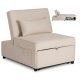 IBERIS Recliner Armchair 80 cm Beige with Sleeping Function