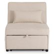 IBERIS Recliner Armchair 80 cm Beige with Sleeping Function
