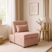 IBERIS Recliner Armchair 67 cm Pink with Sleeping Function