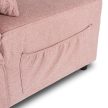 IBERIS Recliner Armchair 67 cm Pink with Sleeping Function
