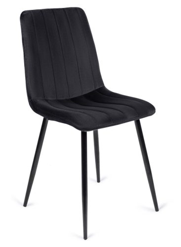 Szék fekete színben, bársony kárpittal IBIS