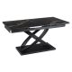 Extendable ceramic dining table 160-240 cm in black color - Ibiza