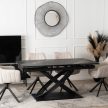 Extendable ceramic dining table 160-240 cm in black color - Ibiza