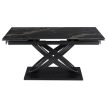 Extendable ceramic dining table 160-240 cm in black color - Ibiza